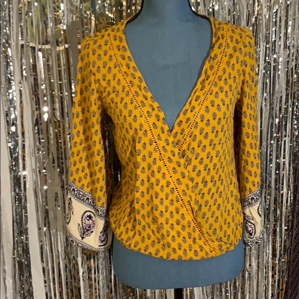 NEW Gold floral blouse